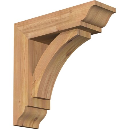 Thorton Traditional Smooth Bracket W/ Offset Brace, Western Red Cedar, 5 1/2W X 18D X 18H